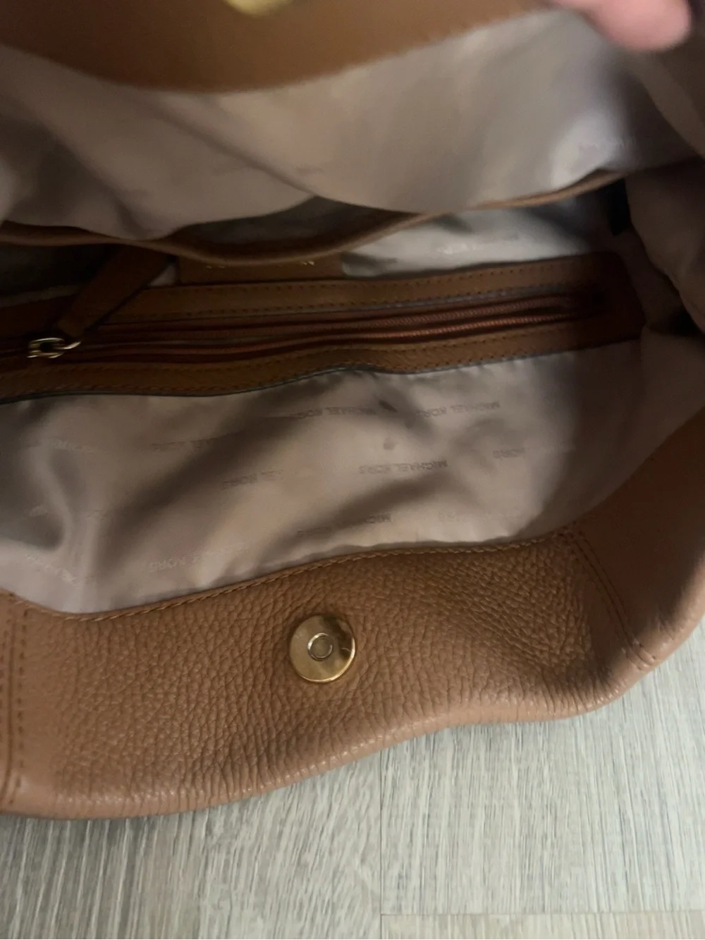 Michael Kors Lex Large Hobo Acorn Leather Convertible Shoulder Bag